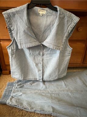 NWOT STITCH & CO LIGHT DENIM OUTFIT